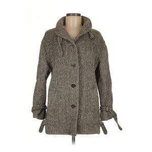 Mark Cross Donegal Handwoven Tweed Wool Ireland Grey Coat 6